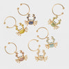 Joanna Buchanan Crab wine charms, rainbow