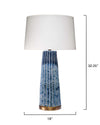 Jamie Young Blue Pleated Table Lamp