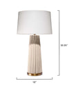 Jamie Young Cream Pleated Table Lamp