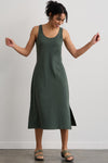 Faire Indigo Women's 100% Organic Cotton Midi Tank Dress