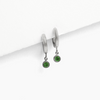 Tini Luxe Birthstone Charm Hoop Earrings