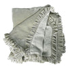 Linen Salvage Luxe Colette Petite Ruffle Throw in Champagne