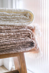 Pom Pom at Home Delphine Oversized Throw in Ivory