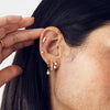Tini Luxe Birthstone Charm Hoop Earrings