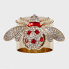 Joanna Buchanan Classic bee napkin rings, ruby, set of two