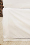 Pom Pom at Home Como Ladder Stitch Cotton Sateen Bedskirt in Ivory