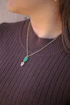 Rose & Clay Amelia Necklace in Emerald