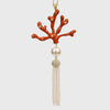 Joanna Buchanan Coral tassel hanging ornament, coral