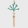 Joanna Buchanan Coral tassel hanging ornament, turquoise