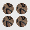 Joanna Buchanan Animal pattern coasters, bronze