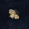 Joanna Buchanan Embroidered bee fringe pillow, navy cotton velvet