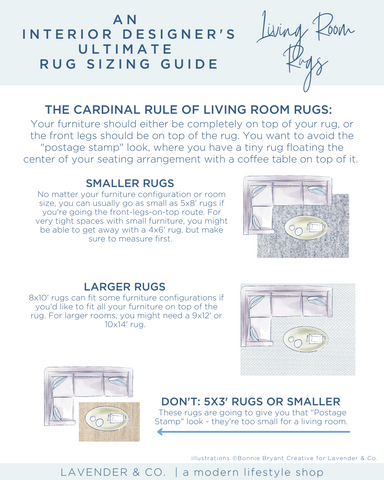 An Interior Designers Ultimate Guide to Finding the Perfect Rug Size –  Lavender Fields