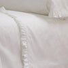 Pom Pom at Home Audrey Ruffle Cotton Percale Sheet Set White