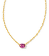 Kendra Scott Cailin Gold Pendant Necklace in Purple Crystal