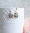 Aqua Glass Earrings