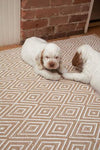 Dash & Albert Diamond Khaki/White Indoor/Outdoor Rug