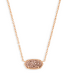 Kendra Scott Elisa Pendant Necklace in Rose Gold Drusy