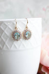 Aqua Glass Earrings