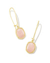 Kendra Scott Daphne Gold Wire Drop Earrings in Rose Quartz