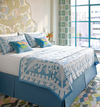 Pine Cone Hill Knight Wood Cutwork Lapis Coverlet