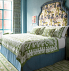 Pine Cone Hill Knight Wood Cutwork Olive Coverlet