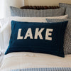 Taylor Linens Almohada de lino índigo lago