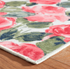 Dash & Albert Pretty Peonies Multi Machine Washable Rug