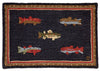 River Fish Hooked Wool Rug