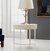 Modern History Round Scalloped End Table
