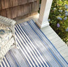 Dash & Albert Rugby Stripe Denim Indoor/Outdoor Rug