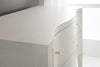 Modern History Serpentine Chest in White Linen