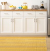 Dash & Albert Sunflower Ticking Yellow Washable Rug