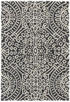 Dash & Albert Temple Charcoal Wool Micro Hooked Rug