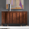 Modern History Walnut Breakfront Cabinet