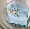 Arte Italica Wildflower Bouquet Large Napkin in Light Blue