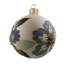 Christmas Ornament Handpainted Blue Flowers