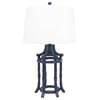 Bamboo Table Lamp, Navy - Lavender & Company