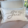 Be My Guest Ruffled Edge Décor Pillow - Lavender & Company