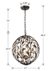 Broche 6 Light Sphere Chandelier - Lavender & Company