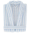 Bubble Stripe Fleece Soft Blue Robe
