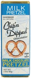 Barra de pretzel de chocolate con leche bañada en Chip'n