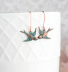 Copper bird earrings - Lavender & Company