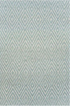 Dash & Albert Diamond Light Blue/Ivory Indoor/Outdoor Rug