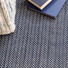 Dash & Albert Herringbone Indigo Woven Cotton Rug