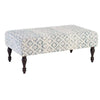 Dash & Albert Melange Diamond Blue Rug Ottoman - Lavender Fields