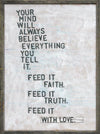 Sugarboo Designs Faith, Truth & Love Art Print(Grey Wood Frame)