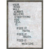 Sugarboo Designs Faith, Truth & Love Art Print(Grey Wood Frame)