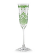 Arte Italica Giardino Champagne Flute in Green - Set of 4