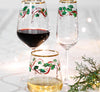 Vietri Holly Wine Glass Set of 4