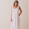 Jacaranda Living Courtney White Cotton Nightgown - Lavender Fields